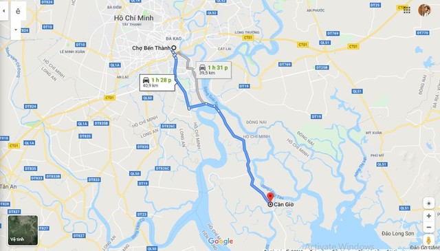 Roadmap from Ho Chi Minh City to Can Gio