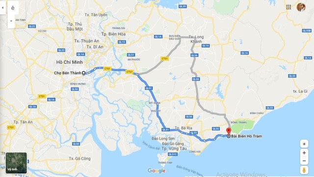 Roadmap from HCM City to Ho Tram