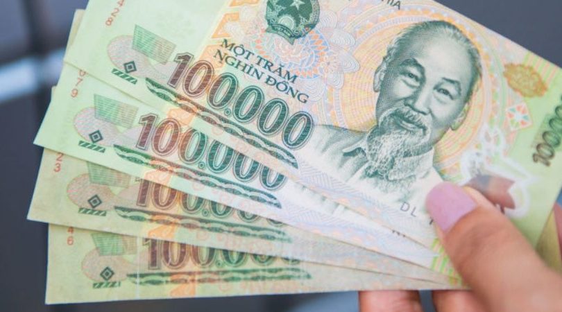 Withdrawing money in Vietnam