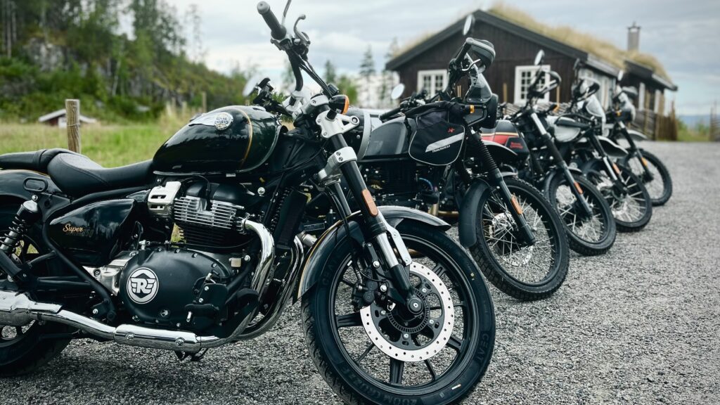 various motorbikes for rent from nordic riders 